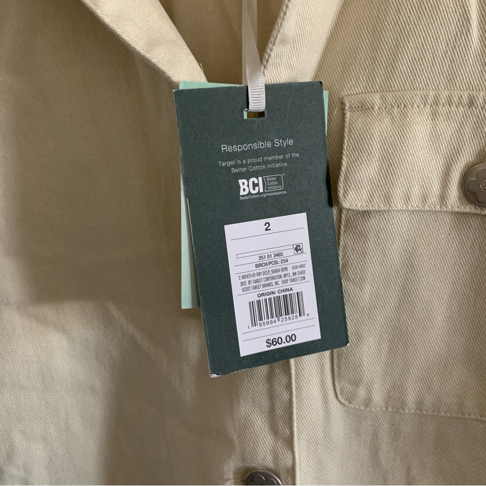 Women’s 2 SANDY LIANG x TARGET Cream Long Sleeve Jumpsuit Painter’s Boiler Suit - Picture 6 of 7